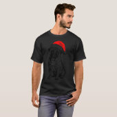 Kerst Pug Silhouet T-shirt (Voorkant volledig)