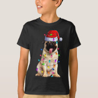 Kerst Pug verlichting Santa Hoed Decoraties