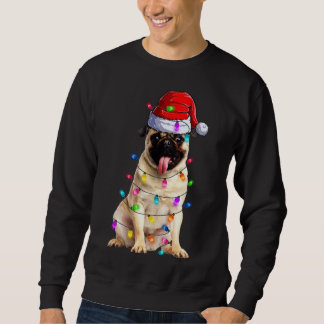Kerst Pug verlichting Santa Hoed Decoraties Trui