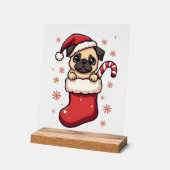 Kerst Puk Genoegen Acryl Bord (Hoek)