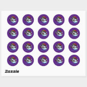 Kerst Punk Spook - Edgy Pixel Art Ronde Sticker (Vel)
