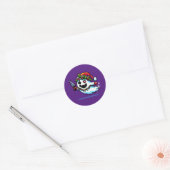 Kerst Punk Spook - Edgy Pixel Art Ronde Sticker (Envelop)