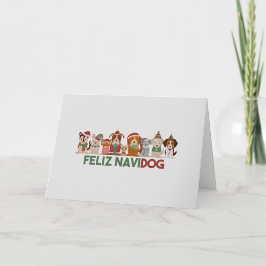 Kerst Punt: Feliz Navidog Kaart (Voorkant)