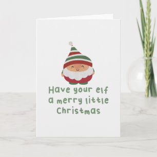 Kerst Punt: Geef je Elf een Prettig Kerstfeest Kaart