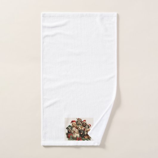 Kerst Puppies Handdoek Set (Handdoek)