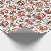 Kerst.Puppies inpakpapier (Hoek)