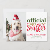 Kerst Puppy Afbeelding Gepersonaliseerd Funny Dog  Feestdagenkaart (Voorkant)