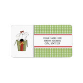 Kerst Puppy Dog Adres Mailing Labels (Voorkant)
