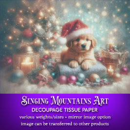 Kerst Puppy Feestelijke Kerstmuts Schattigee Decou Tissuepapier