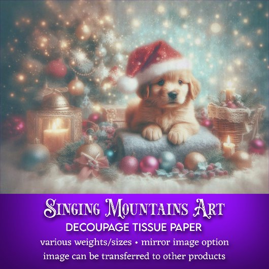 Kerst Puppy Feestelijke Kerstmuts Schattigee Decou Tissuepapier