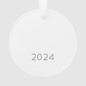 Kerst Puppy Hond Familienaam Jaar Holly Feestelijk Ornament (achterkant)