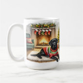 Kerst Puppy Hond Labrador Retriever Koffiemok (Links)