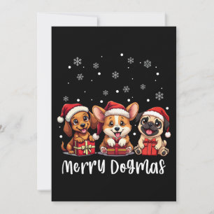 Kerst Puppy Honden Vrolijke Dogma's Kaart