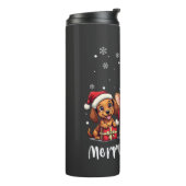 Kerst Puppy Honden Vrolijke Dogma's Thermosbeker (Gedraaid links)
