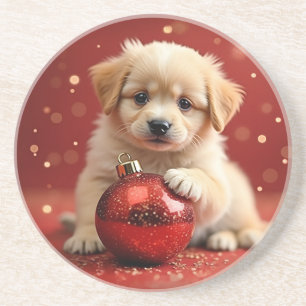 Kerst Puppy Onderzetter