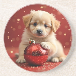 Kerst Puppy Onderzetter