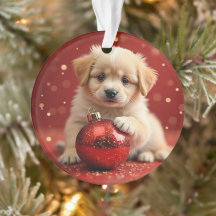 Kerst Puppy Ornament
