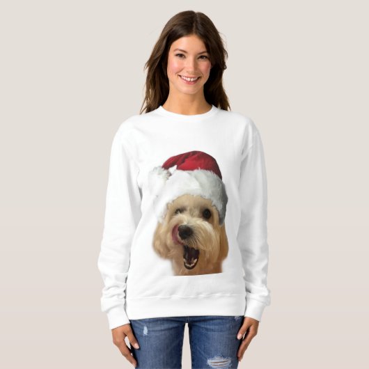 Kerst Puppy Sweatshirt (Voorkant volledig)