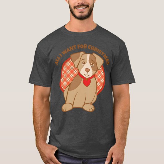 Kerst Puppy vriend T-shirt (Voorkant)