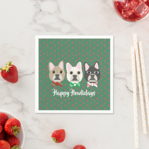 Kerst Puppy's Dropveter Servet