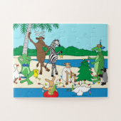 Kerst Puzzel van het Strand (Horizontaal)