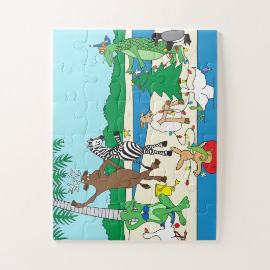 Kerst Puzzel van het Strand (Verticaal)