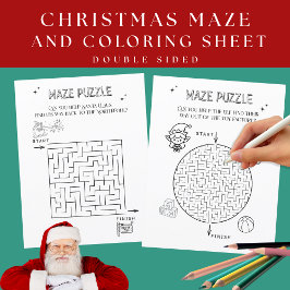 Kerst puzzel voor kinderen op papier