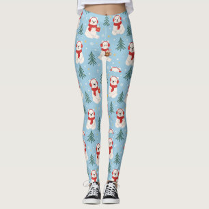 Kerst Pyjama Broek IJsbeer - Blauwe PJ's Leggings