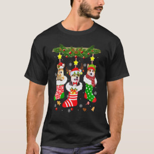 Kerst Pyjama Corgi Hond Xmas Sokken T-shirt