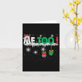 Kerst pyjama familie Matching - Ik ook Kaart (Gele Bloem)