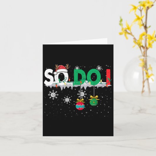 Kerst pyjama familie matching - ik ook kaart (Gele Bloem)