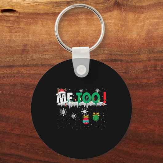 Kerst pyjama familie Matching - Ik ook Sleutelhanger (Voorkant)