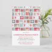 Kerst pyjama feest uitnodigingen geschenken Slumbe (Staand voorkant)