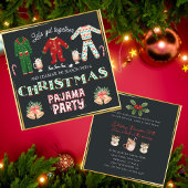 Kerst pyjama feestdag kaart