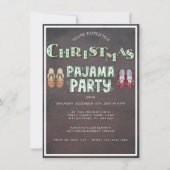 Kerst pyjama feestdag kaart (Voorkant)