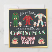 Kerst pyjama feestdag kaart (Voorkant)