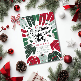Kerst Pyjama Fun Festieve Kinderen Kaart