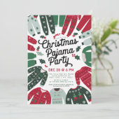 Kerst pyjama leuke feestelijke Kinder Kaart (Staand voorkant)