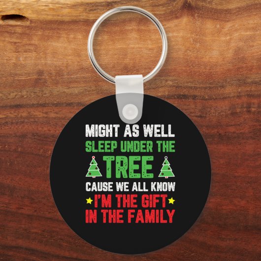 Kerst pyjama meisjes jongens Kerstmis Matching fam Sleutelhanger (Voorkant)