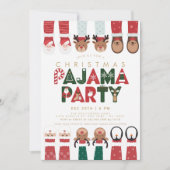 Kerst Pyjama Party Kinder feestdag Kaart (Voorkant)
