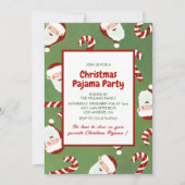 Kerst Pyjama Party Schattige Santa Barley Sugar Kaart (Voorkant)
