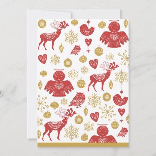Kerst Pyjama Party Sleepwear Nordic schattig Kaart (Achterkant)