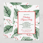 Kerst Pyjama Party Slumber Elegant Evergreen Kaart (Voorkant / Achterkant)