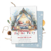 Kerst Pyjama Party Tent Kussen Twinkle Lights Kaart