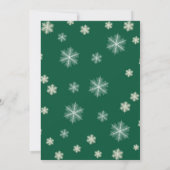 Kerst Pyjama Party uitnodiging Groen en rood (Achterkant)