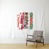 Kerst Pyjama Schattige Honden Hondenliefhebber Ker Wandkleed (In Situ (horizontaal))