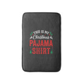 Kerst Pyjama Shirt Grappige Feestdag Badmat (Voorkant Verticaal)