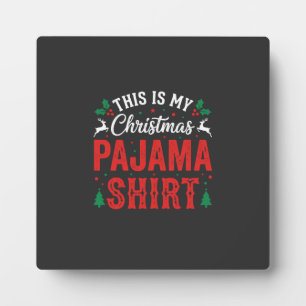 Kerst Pyjama Shirt Grappige Feestdag Fotoplaat