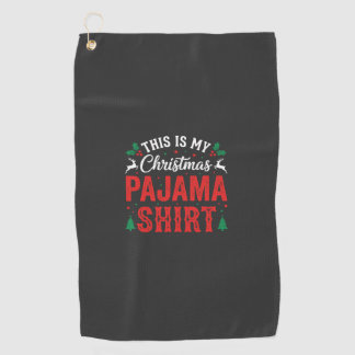 Kerst Pyjama Shirt Grappige Feestdag Golfhanddoek