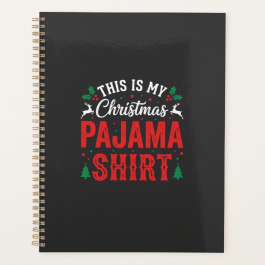 Kerst Pyjama Shirt Grappige Feestdag Planner (Voorkant)